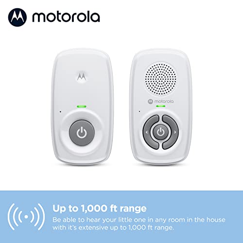 Motorola Nursery Baby Monitor Audio Only, No WiFi, Long Range AM21 with Private Connection, Cry Detection, Volume Control, Portable Parent Unit, Ideal for Safe Monitoring