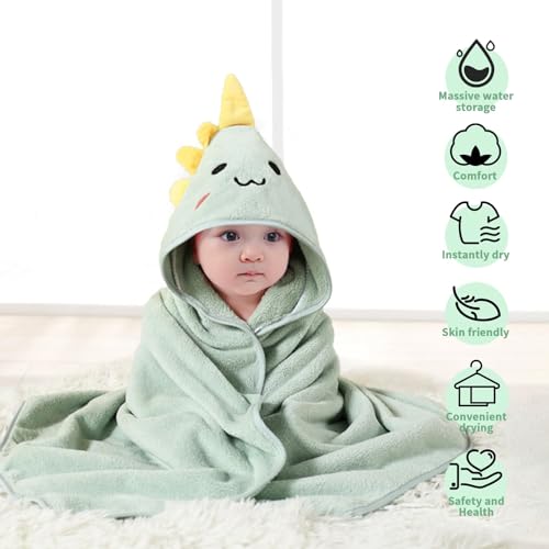 TMIELYBS Hooded Baby Towels, 4 Packs Premium Soft Baby Bath Towels with Hood for Babies, Toddler, Infant - Ultra Absorbent, Baby Stuff Shower as Best Gifts for Boys and Girls (4Pack)