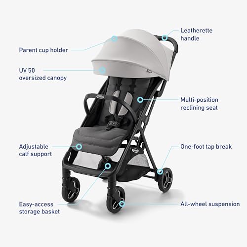 Graco® Ready2Jet Travel System – Compact Travel Stroller with Automatic Fold and SnugRide Lite Infant Car Seat