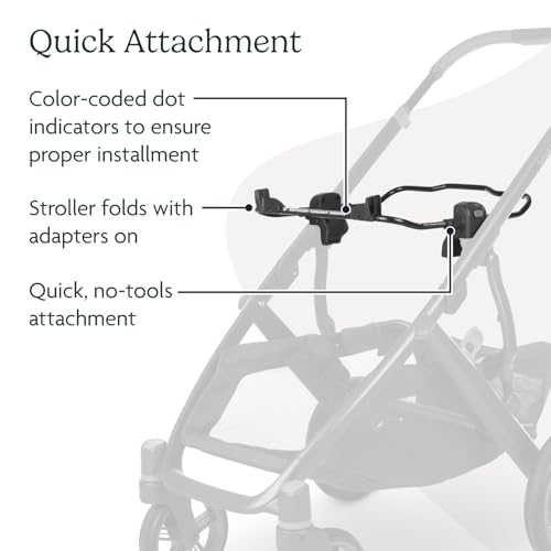 UPPAbaby Car Seat Adapter for Chicco Infant Car Seats, Compatible with Vista and Cruz Strollers, Quick + Secure Attachment, Single Adapter