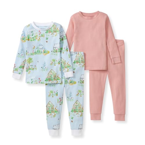 Burt's Bees Baby Girls Organic Cotton Pajamas, Toddler PJ Set, 2-PC