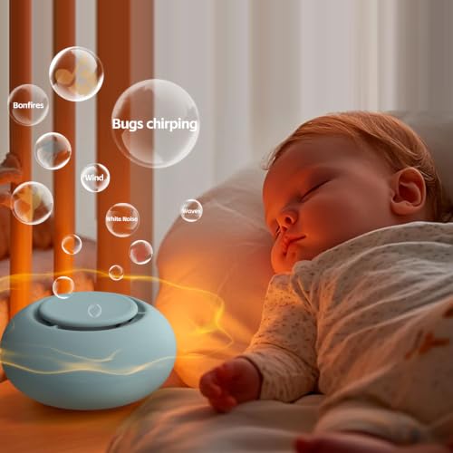 Portable Baby Sound Machine with 20 Sounds, Timer, 15H Battery, Travel Clip