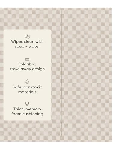 House of Noa Play Mat – 4x8 Pebble Ada – Set of 8 Tiles – EVA Foam Play Mat for Floor, Soft Interlocking Mats for Hard Floors