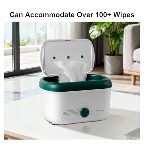 Baby Wipe Warmer, Large Capacity Diaper Wipe Warmer with Night Light, Auto Temperature Control, Keeps Baby Wipes Warm and Moist for Newborn Nighttime Changes