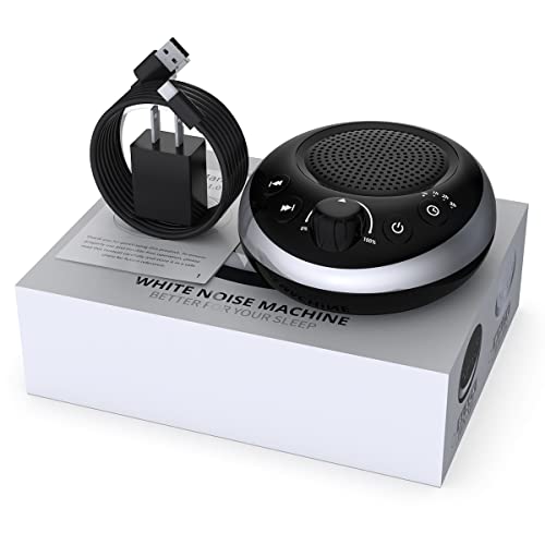 Sound Machine Loud White Noise Machine Nonstop Brown Noise Sleep Machine 30 Soothing Sounds for Baby Kids Adults Pink Noise Sounds Machine 36-Level Vol 4 Timer Memory Function for Home Travel Office