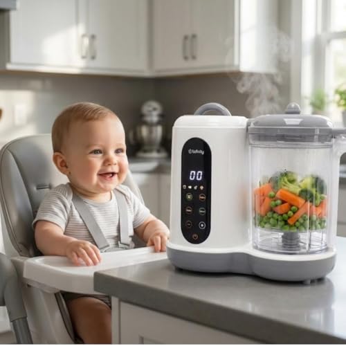 Baby Food Steamer & Blender 2-in-1 | Rapid Steaming, Smooth Purees, BPA-Free Design, Auto Shut-Off, Large Capacity for Homemade Infant Meals & Toddler Nutrition