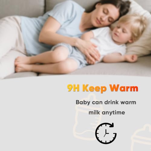 BEARDODO Baby Bottle Warmer, Fast Bottle Warmer for All Bottles, Breast Milk Warmer for Baby Breastmilk or Formula Automatic Shut-Off Digital Display Heat Baby Food at Home Use
