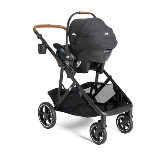 Joie Baby, Chive and Mint Latch - All-in-One Convertible Single-to-Double Modular Stroller with 20+ Customizable Modes & All-Terrain Wheels, and Baseless Infant Car Seat Travel System (Shale)