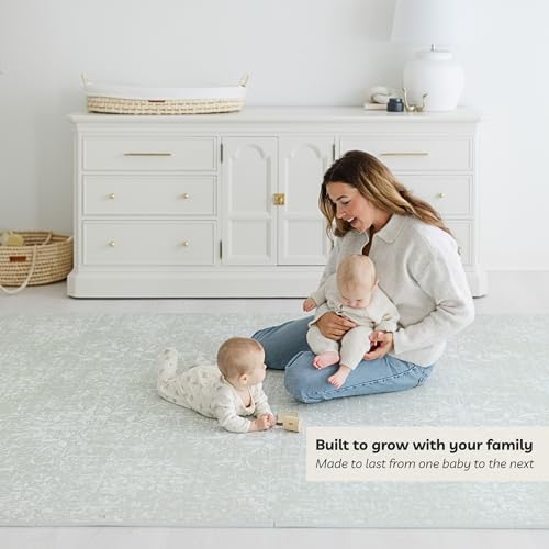 Little Landings Baby Play Mat for Floor - Eden (6x6ft) - Premium EVA Foam Play Mat for Babies & Toddlers (Ages 0-5+) - Non-Toxic Playmat for Tummy Time, Crawling & Playroom - Stylish & Comfortable