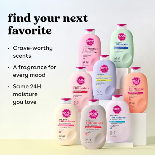 eos Shea Better Body Lotion, Fresh & Cozy, 24-Hour Moisture Skin Care, Lightweight & Non-Greasy, Natural Shea, Vegan, 16 fl oz