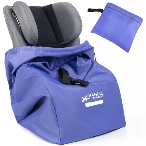 LASUK Car Seat Travel Bag for Airplane - Fits Infant Car Seats, Convertible Car Seats, Booster Seats, Car Seat Bases - for Worry-Saving, Effortless and Safe Travel