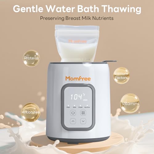 Bottle Warmer, 8-in-1 Fast Baby Bottle Warmer, Grey | for Breastmilk and Formula, Accurate Temperature Control, Automatic Shut-Off, Multifunctional for All Bottles