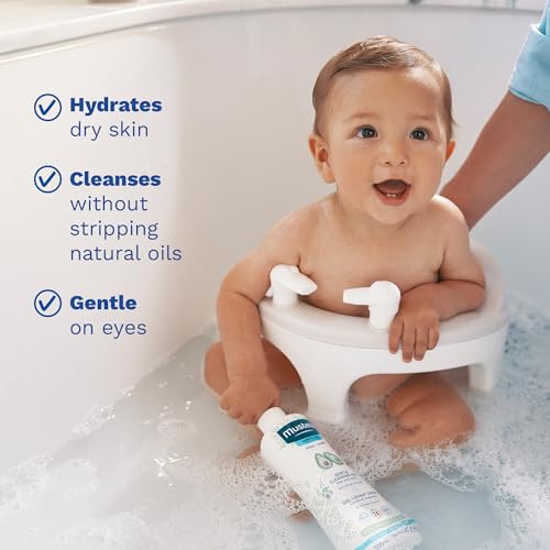 Mustela Gentle Cleansing Gel - Baby Wash for Delicate Skin and Hair - Newborn-Safe Cleanser - Crafted with Natural Avocado Perseose - Various Sizes - 25.35 fl. oz.