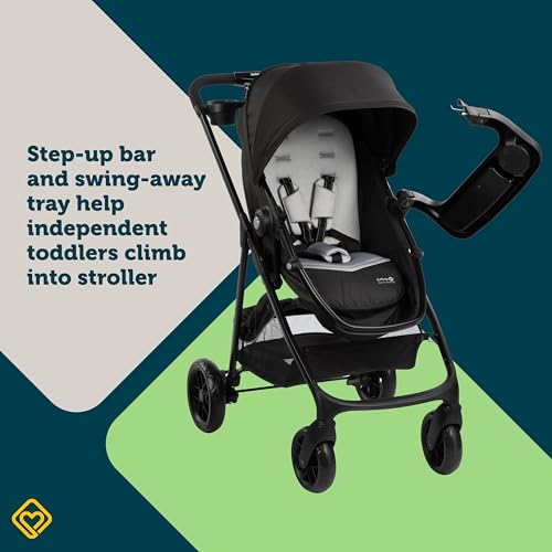 Safety 1st Grow and Go Flex 8-in-1 Travel System, Infant Car Seat Stroller Combo, Orchid Bloom