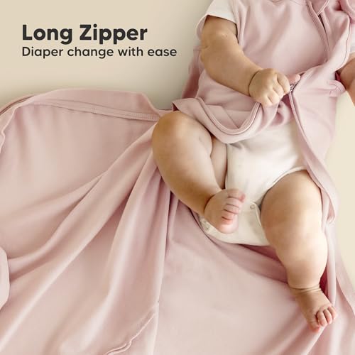 2-Pack Organic Baby Sleep Sacks, 100% Cotton - Soft & Breathable 0.5TOG Baby Wearable Blanket, Toddler Sleeping Sack 6-18 Months, Easy to Wear Swaddles for Newborns, Infants (Butterflies, M)