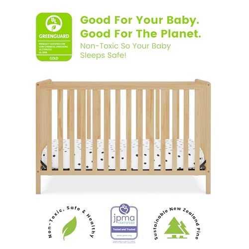 Delta Children Heartland 4-in-1 Convertible Crib, Natural
