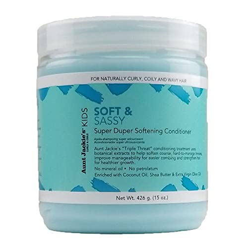 Aunt Jackie’s Kids Hair Care Bundle – 5 Full-Size Products for Easier Combing, Styling & Nourishing Hair – Made with Natural Herbal & Botanical Ingredients (12 oz, 15 oz, 8 oz)