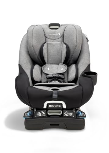 Baby Jogger City Turn Rotating Car Seat 180-Degree Turn, Lightweight Convertible Car Seat, Rear Facing to Forward Facing for Newborn to Toddlers, Coolmax Fabric, Onyx Black