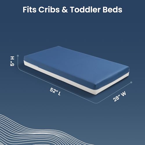Serta CloudCool Crib and Toddler Mattress, Breathable, Machine Washable Cover, Waterproof, Hypoallergenic, Greenguard Gold Certified Baby Mattress