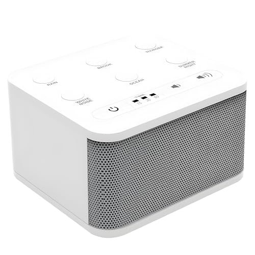 Big Red Rooster Sleep Sound Machine - White Noise Device for Kids and Babies with Rain and Nature Sounds - Portable Noise Cancellation for Nap Time, Bedroom, Nursery, or Office - 4x4x3 in