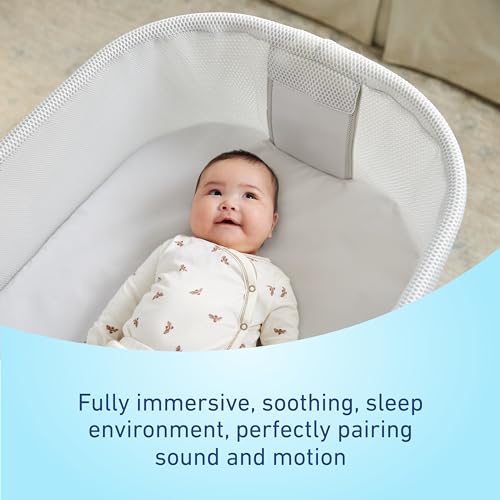 Graco® SmartSense Soothing Baby Bassinet – Smart Newborn Bassinet Detects and Automatically Responds to Baby's Cries – for Newborn Babies to 6 Months