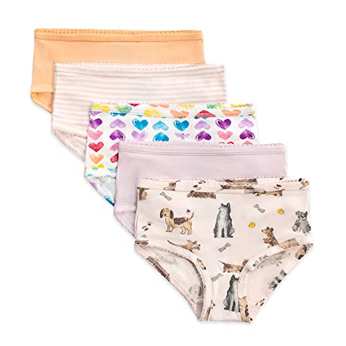 Burt's Bees Baby Girls' Organic Cotton Brief Underwear, 5-Pack