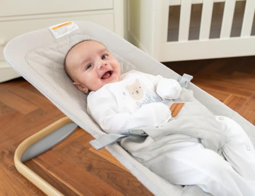 Baby Bouncer Seat, Breathable Fabric Infant Bouncer, Portable Bouncer Seat for Babies 0-6 Months, Infant Bouncy Seat for Baby Boys and Girls