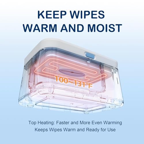 ChoserStar Baby Wipe Warmer and Dispenser Portable Heated Diaper Wipe Heater with Fast Heating, Larger Capacity, and Anti-Dry Out (with Charger Block)