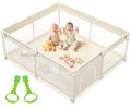 Mloong Large Baby Playpen for Toddler - 69×59in Babies Play Pen Playard Active Center Beige