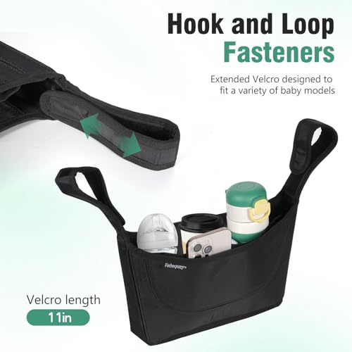 Vehequny Stroller Caddy, Universal Stroller Organizer,600oz Large Storage Stroller Organizer Bag Fits for Uppababy, Baby Jogger, Britax, BOB, Cruz, Minu, G-Series ,Most Strollers