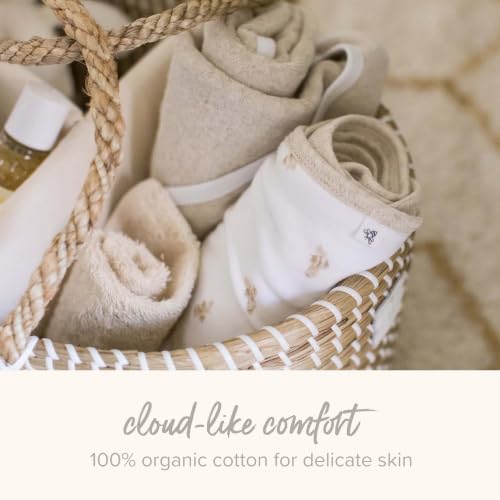 Burt's Bees Baby Washcloths for Infants, 100% Organic Cotton, Soft and Absorbent Knit Terry Face Towel, 9 x 9 in, 3-Pack