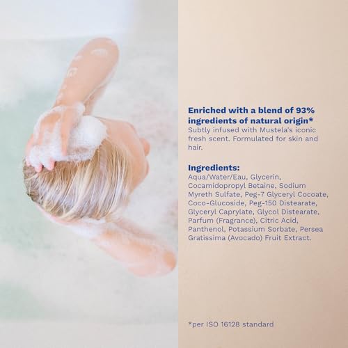 Mustela Gentle Cleansing Gel - Baby Wash for Delicate Skin and Hair - Newborn-Safe Cleanser - Crafted with Natural Avocado Perseose - Various Sizes - 16.90 fl. oz.