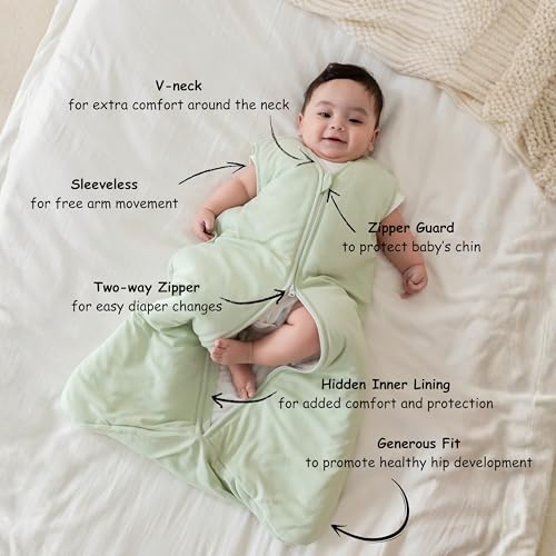 Coco Cuddle 1.0 TOG Baby Sleep Sack, Ultra Soft Bamboo Rayon (Sage)