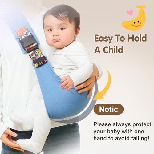 yemyig Baby Sling Carrier,Toddler Carrier, 2026 New Baby Carrier Newborn to Toddler,Portable Lightweight Non-Slip Hip Seat Carrier 10-30lbs(Black)