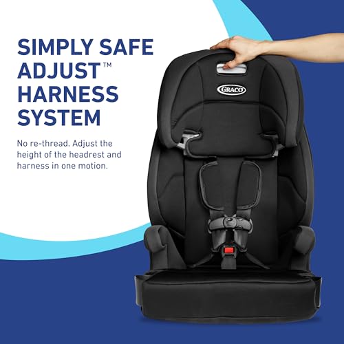 Graco® Tranzitions 3-in-1 Harness Booster Car Seat, Forward Facing Car Seat, Highback, to Backless Booster, Cinder