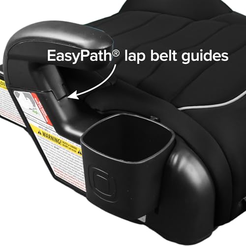 Diono Connect3 R Backless Booster Pack of 2, Slim Fit 3-Across in Many Mid-Sized Sedans and SUVs, for Children from 40-120 lbs., Lightweight with Cupholder, Black Storm