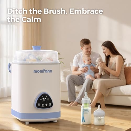 MOMFANN EasePure Pro Baby Bottle Washer, Upgraded 4-in-1 Bottle Washer and Sterilizer and Dryer, Deep Clean for Bottles, Pump Parts & Baby Essentials, Time-Saving Effortless Baby Care