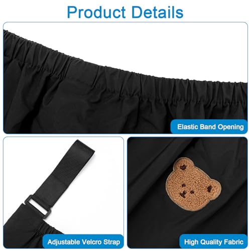 Accmor Universal Stroller Organizer, Large Storage Stroller Bag Fits for Uppababy, Nuna, Britax, Doona Strollers, Non-Slip Adjustable Storage Caddy Accessories for Stroller Crib
