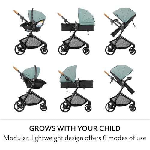 Evenflo Pivot NXT Travel System w/ Revolve180 LiteMax NXT Infant Car Seat (Driftwood Brown)