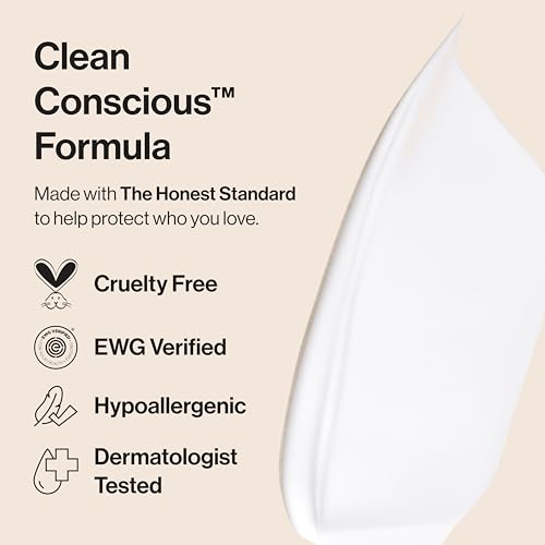 The Honest Company Hydrating Face and Body Lotion, Fast Absorbing, Naturally Derived, Hypoallergenic, Fragrance-Free, Sensitive, 8.5 fl oz