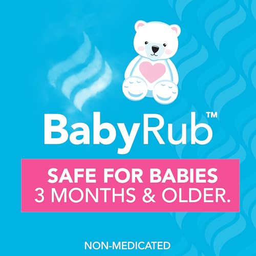 Vicks BabyRub Chest Rub Ointment with Soothing Aloe, Eucalyptus, Lavender, and Rosemary, from the makers of VapoRub, 1.76 oz