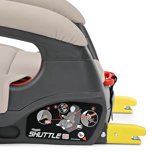 Peg Perego Viaggio Shuttle - Booster Car Seat - for Children from 40 to 120 lbs - Made in Italy - Astral (Beige)