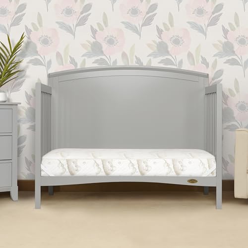 Dream On Me Twilight 5” 88 Coil Inner Spring Crib & Toddler Mattress – Brown Cloud, Greenguard Gold & BSA Certified, Waterproof & Stain-Resistant Cover, Fits Standard Full-Size Cribs & Toddler Beds