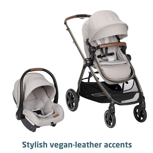 Maxi-Cosi Zelia 2 Luxe 5-in-1 Modular Travel System, New Hope Tan