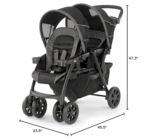 Chicco Cortina Together Double Stroller, 2-Seat, Foldable