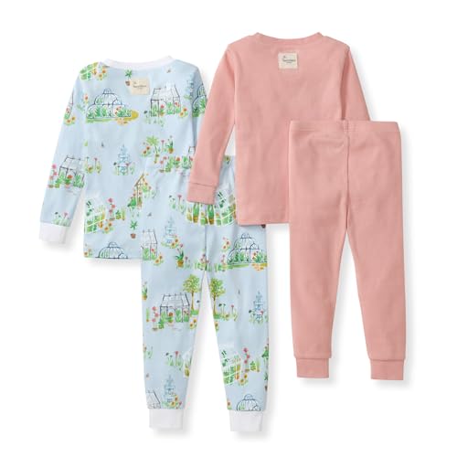 Burt's Bees Baby Girls Organic Cotton Pajamas, Toddler PJ Set, 2-PC