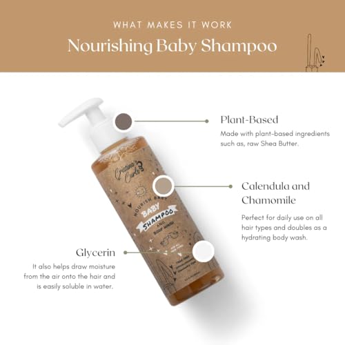 Cristina's Curls Nourishing Baby Wash Day Hair Bundle – Gentle Shampoo + Lightweight Scalp Oil