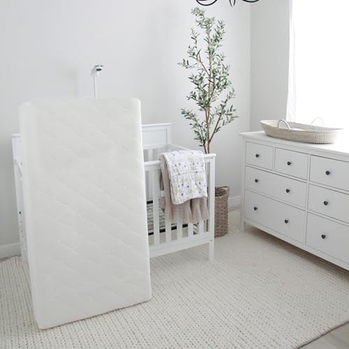 Newton Baby Waterproof Crib Mattress and Toddler Bed - Ultra-Breathable Proven to Reduce Suffocation Risk, Washable Core & Cover, All-Stages, Infant to Toddler, Deluxe 5.5" Thick - White