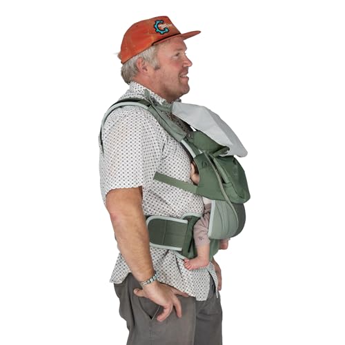 Osprey Poco Soft Convertible Baby Carrier for Newborns - Ergonomic Toddler Sling, Koseret Green