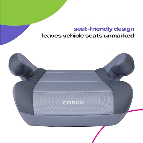 Cosco Kids Topside Booster Car Seat, Pack of 2, Lightweight Travel Chair, Easy-Clean Cover, Belt Guide, Fits 40-100 lbs, 43.4-57 in, Leo